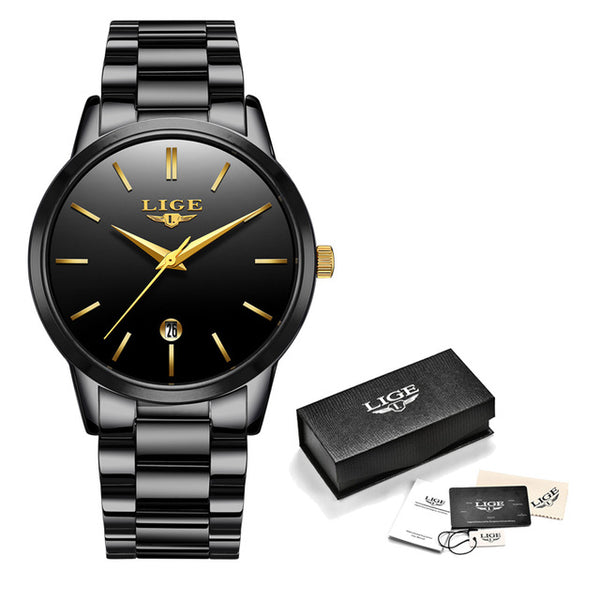 LIGE 2020 New Fashion Gold Watch Women Watches Ladies Creative Steel Women's Bracelet Watches Female Gift Clock Relogio Feminino