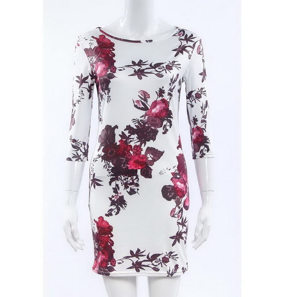 Cute Cartoon Printing Summer Dress Women Sheath Half Sleeve Bodycon Vestidos O Neck Elegant Mini Casual Ladies Dress
