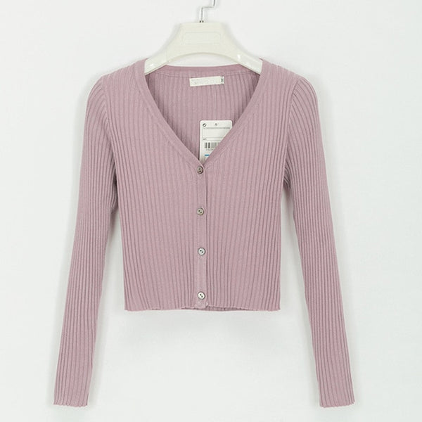 Misswim Sexy buttons knitted sweater cardigan women Slim ribbed winter autumn sweaters female Fashion plus size knitwear 2019