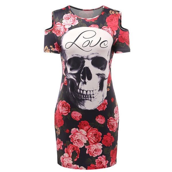 Women Summer Vintage Dress Middle Sleeve Floral Printed Ladies Dress Bodycon Casual Elegant Mini Pencil Dress Women