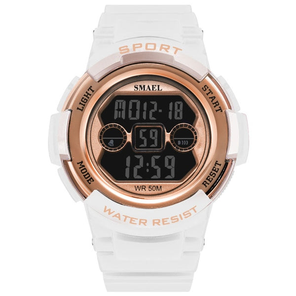 SMAEL Watches Digital Sport Women Fashion Wristwatch for Girls Digital-watch Best Gifts for Girls 1632B Sport Watch Waterproof