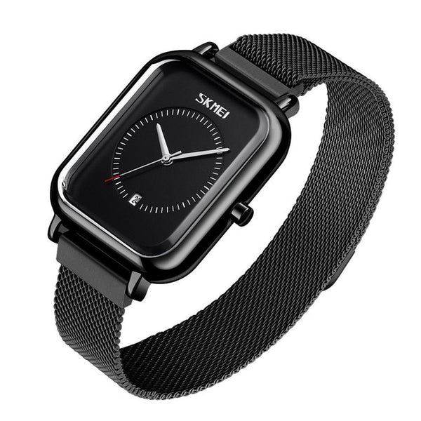 SKMEI Brand Women's Watches Luxury Mesh Belt Quartz Watch Fashion Ladies Dress Bracelet Waterproof Women Watch Clock