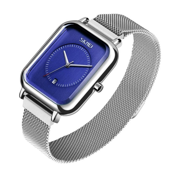 SKMEI Brand Women's Watches Luxury Mesh Belt Quartz Watch Fashion Ladies Dress Bracelet Waterproof Women Watch Clock