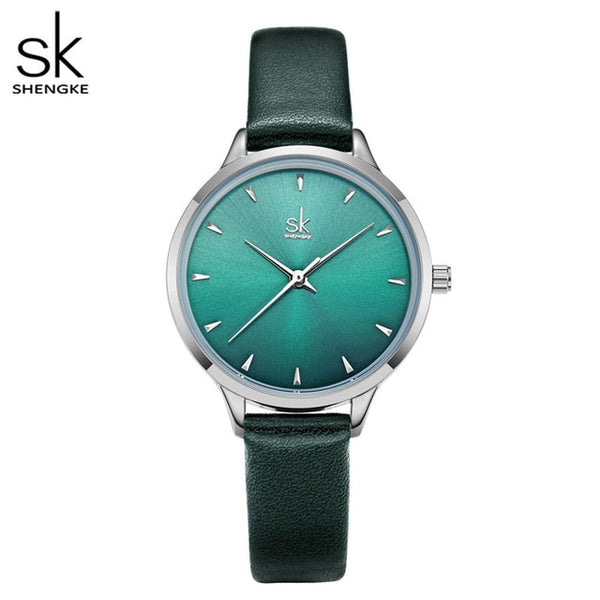 2020 NEW Shengke Women Watches Multi Color Lady Fashion Quartz Watch Simple PU Watchband Waterproof Wrist Watch Relogio Feminino
