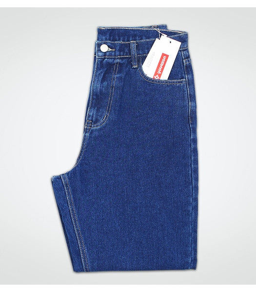 1886 Youaxon 100% Cotton Vintage High Waist Mom Jeans Women`s Blue Black Denim Pants Boyfriend Jean Femme For Women Jeans