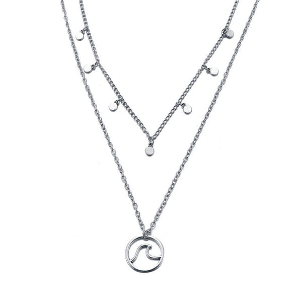 17KM Multilayer Crystal Moon Necklaces & Pendants For Women Vintage Charm Gold Choker Necklace 2020 Bohemian Jewelry Wholesale