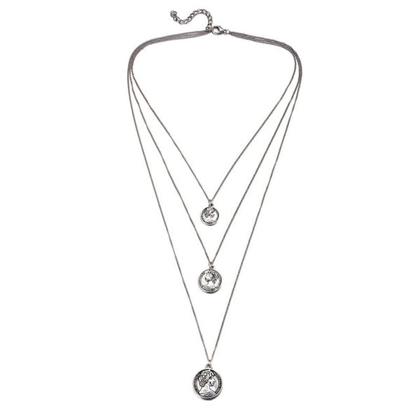 17KM Multilayer Crystal Moon Necklaces & Pendants For Women Vintage Charm Gold Choker Necklace 2020 Bohemian Jewelry Wholesale