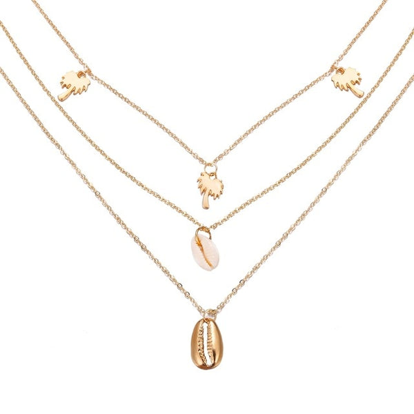 17KM Multilayer Crystal Moon Necklaces & Pendants For Women Vintage Charm Gold Choker Necklace 2020 Bohemian Jewelry Wholesale