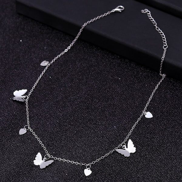 Small Animal Butterfly Stars Chain Necklaces for Women Hot Sale Gold Silver Color Clavicle Chain Necklaces Jewelry Accessories