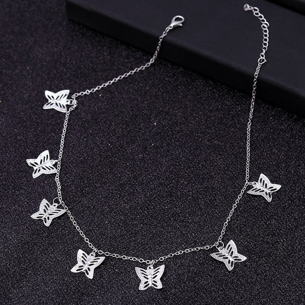 Small Animal Butterfly Stars Chain Necklaces for Women Hot Sale Gold Silver Color Clavicle Chain Necklaces Jewelry Accessories