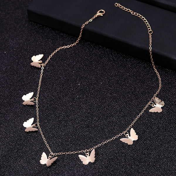 Small Animal Butterfly Stars Chain Necklaces for Women Hot Sale Gold Silver Color Clavicle Chain Necklaces Jewelry Accessories