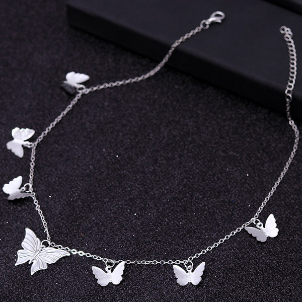 Small Animal Butterfly Stars Chain Necklaces for Women Hot Sale Gold Silver Color Clavicle Chain Necklaces Jewelry Accessories