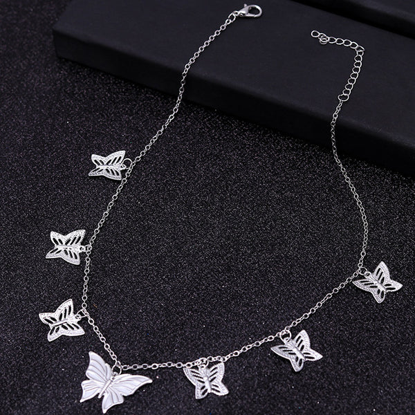 Small Animal Butterfly Stars Chain Necklaces for Women Hot Sale Gold Silver Color Clavicle Chain Necklaces Jewelry Accessories