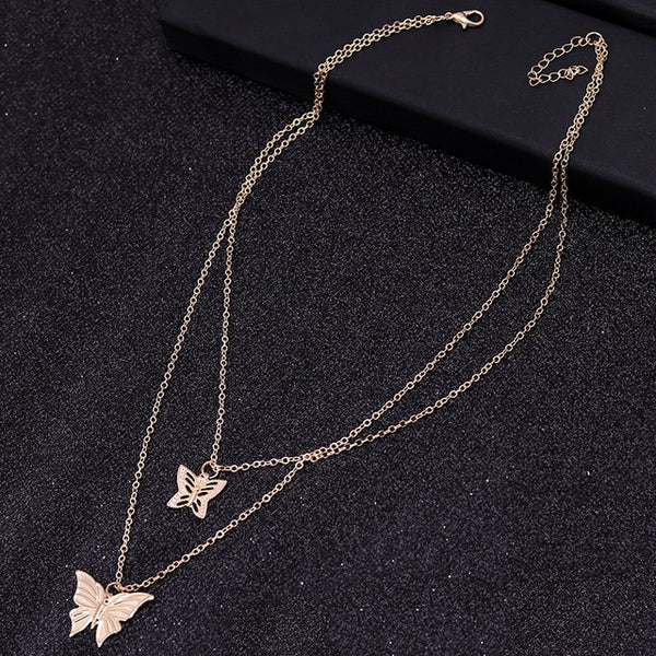 Small Animal Butterfly Stars Chain Necklaces for Women Hot Sale Gold Silver Color Clavicle Chain Necklaces Jewelry Accessories
