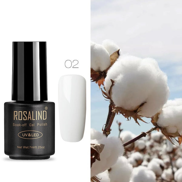 ROSALIND Nail Gel Polish 7ML Hybrid Nail Art Semi Permanent gel varnishes Soak Off Top White Gel Lacquer