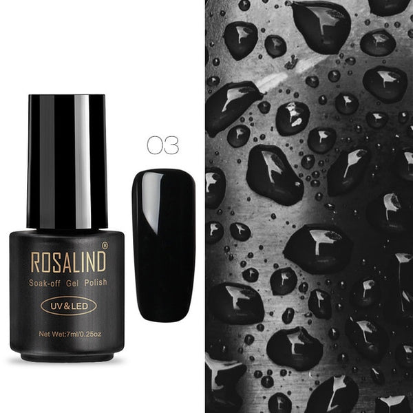 ROSALIND Nail Gel Polish 7ML Hybrid Nail Art Semi Permanent gel varnishes Soak Off Top White Gel Lacquer