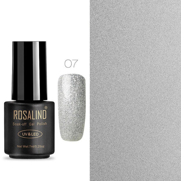 ROSALIND Nail Gel Polish 7ML Hybrid Nail Art Semi Permanent gel varnishes Soak Off Top White Gel Lacquer