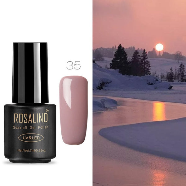 ROSALIND Nail Gel Polish 7ML Hybrid Nail Art Semi Permanent gel varnishes Soak Off Top White Gel Lacquer
