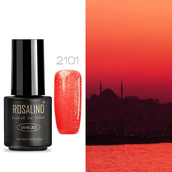 ROSALIND Nail Gel Polish 7ML Hybrid Nail Art Semi Permanent gel varnishes Soak Off Top White Gel Lacquer