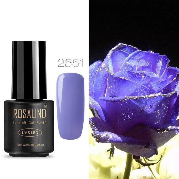 ROSALIND Nail Gel Polish 7ML Hybrid Nail Art Semi Permanent gel varnishes Soak Off Top White Gel Lacquer