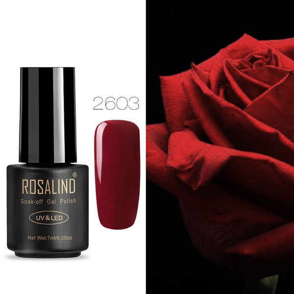 ROSALIND Nail Gel Polish 7ML Hybrid Nail Art Semi Permanent gel varnishes Soak Off Top White Gel Lacquer