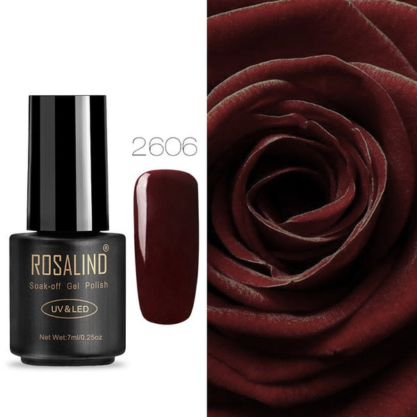 ROSALIND Nail Gel Polish 7ML Hybrid Nail Art Semi Permanent gel varnishes Soak Off Top White Gel Lacquer