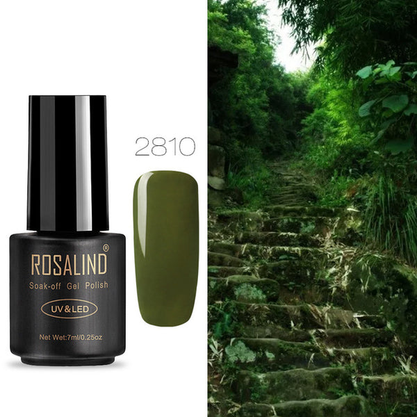 ROSALIND Nail Gel Polish 7ML Hybrid Nail Art Semi Permanent gel varnishes Soak Off Top White Gel Lacquer