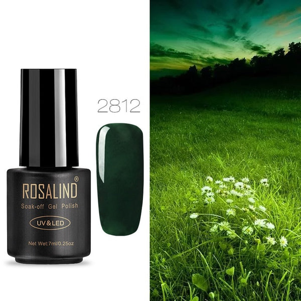 ROSALIND Nail Gel Polish 7ML Hybrid Nail Art Semi Permanent gel varnishes Soak Off Top White Gel Lacquer