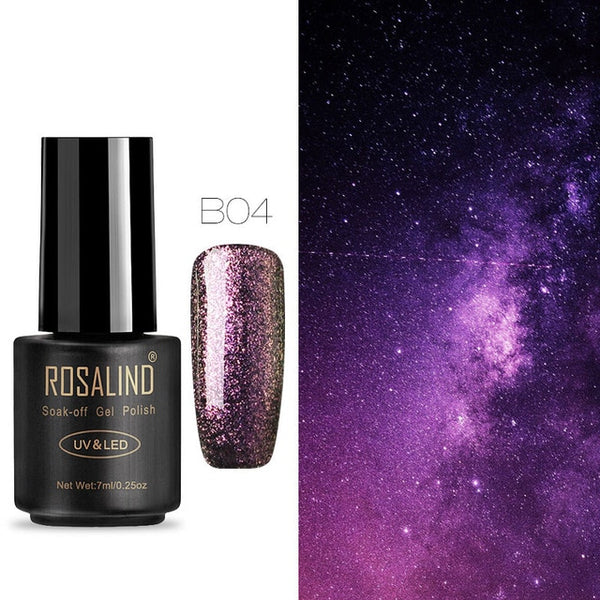 ROSALIND Nail Gel Polish 7ML Hybrid Nail Art Semi Permanent gel varnishes Soak Off Top White Gel Lacquer