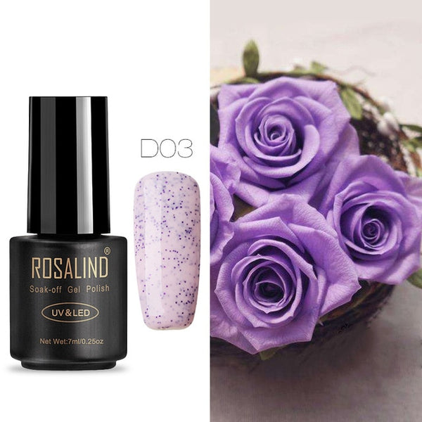 ROSALIND Nail Gel Polish 7ML Hybrid Nail Art Semi Permanent gel varnishes Soak Off Top White Gel Lacquer