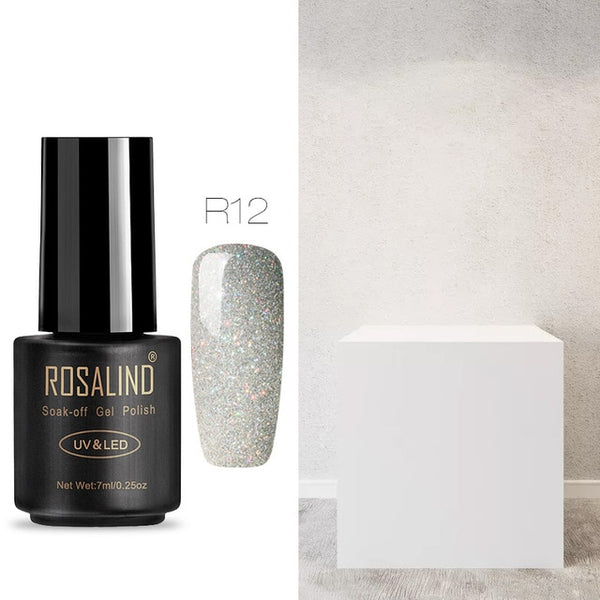 ROSALIND Nail Gel Polish 7ML Hybrid Nail Art Semi Permanent gel varnishes Soak Off Top White Gel Lacquer