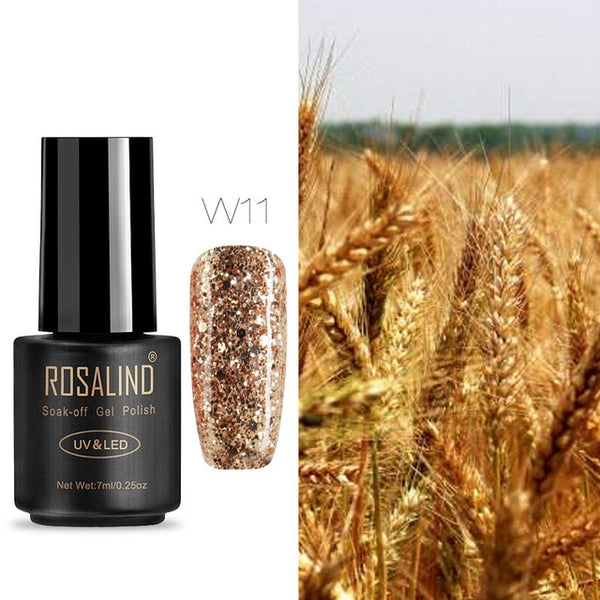 ROSALIND Nail Gel Polish 7ML Hybrid Nail Art Semi Permanent gel varnishes Soak Off Top White Gel Lacquer