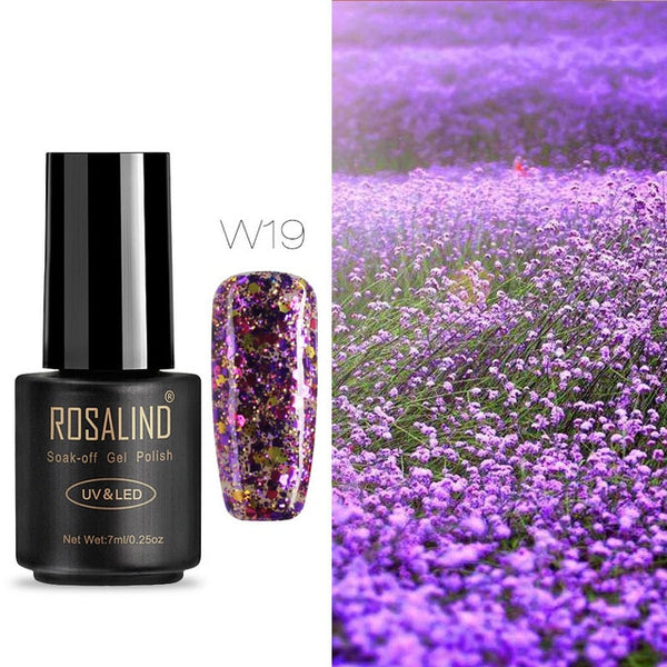 ROSALIND Nail Gel Polish 7ML Hybrid Nail Art Semi Permanent gel varnishes Soak Off Top White Gel Lacquer