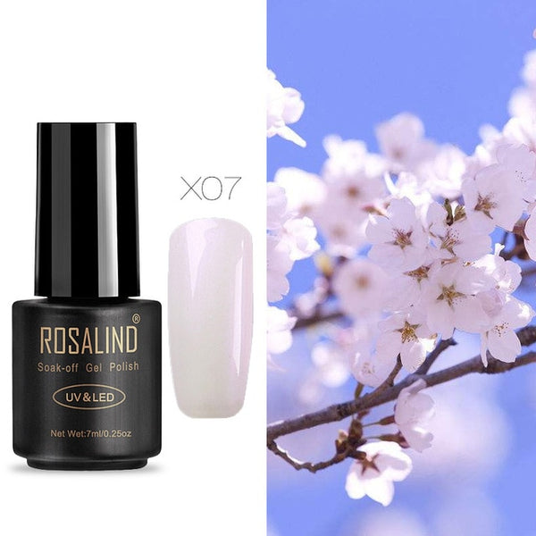 ROSALIND Nail Gel Polish 7ML Hybrid Nail Art Semi Permanent gel varnishes Soak Off Top White Gel Lacquer