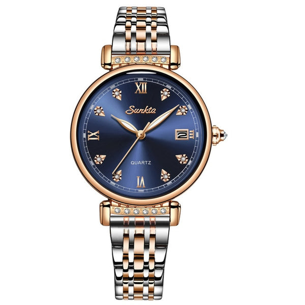 Montre Femme SUNKTA New Women Watch Top Luxury Brand Creative Design Steel Women's Wrist Watches Female Clock Relogio Feminino
