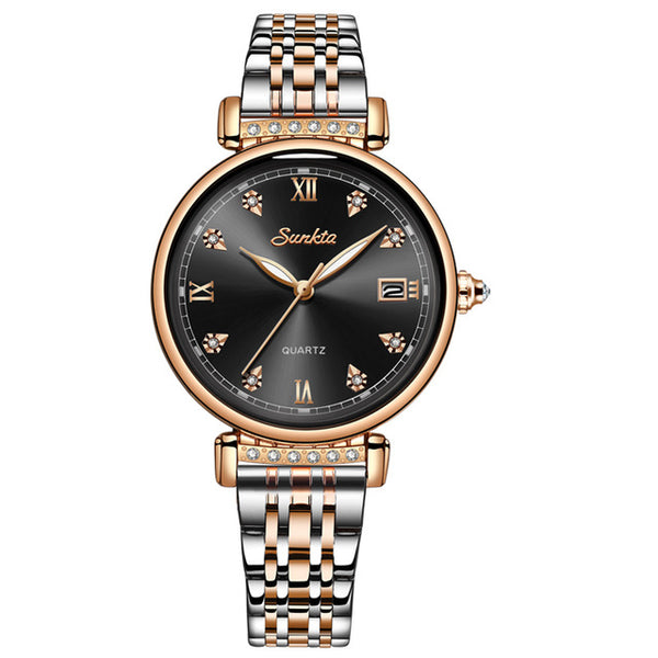 Montre Femme SUNKTA New Women Watch Top Luxury Brand Creative Design Steel Women's Wrist Watches Female Clock Relogio Feminino