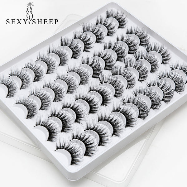 SEXYSHEEP 8/20 pairs 15-20mm natural 3D false eyelashes fake lashes makeup kit Mink Lashes extension mink eyelashes maquiagem