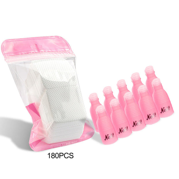 Plastic Nail Art Soak Off Cap Clips UV Gel Polish Remover Wrap Tool Fluid for Removal of Varnish Manicure Tools