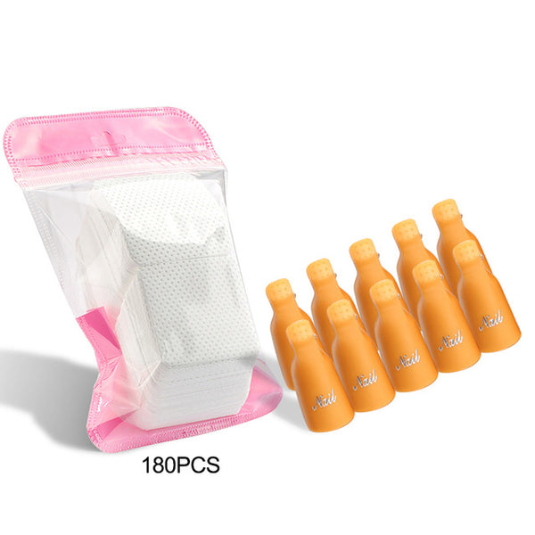 Plastic Nail Art Soak Off Cap Clips UV Gel Polish Remover Wrap Tool Fluid for Removal of Varnish Manicure Tools