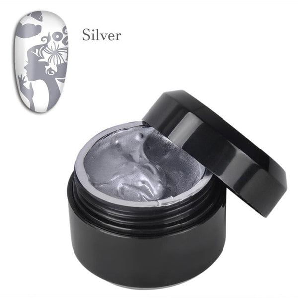 Biutee Nail Art Templates Pure Clear Jelly Silicone nail stamping plates Scraper with Stamping Polygel Kit Nail Stamp Nail Art