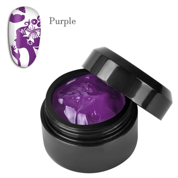 Biutee Nail Art Templates Pure Clear Jelly Silicone nail stamping plates Scraper with Stamping Polygel Kit Nail Stamp Nail Art