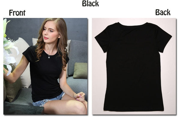 Hohe Qualität 18 Farbe S-3XL Plain T Shirt Frauen Baumwolle Elastische Grundlegende T-shirts Weibliche Casual Tops Kurzarm T-shirt Frauen 002