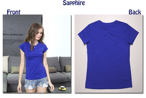 Hohe Qualität 18 Farbe S-3XL Plain T Shirt Frauen Baumwolle Elastische Grundlegende T-shirts Weibliche Casual Tops Kurzarm T-shirt Frauen 002