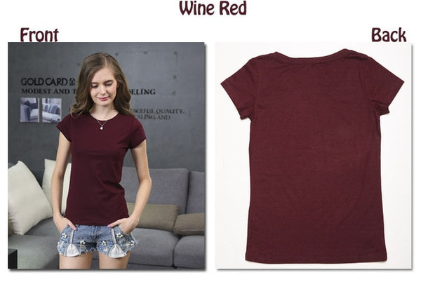 Hohe Qualität 18 Farbe S-3XL Plain T Shirt Frauen Baumwolle Elastische Grundlegende T-shirts Weibliche Casual Tops Kurzarm T-shirt Frauen 002