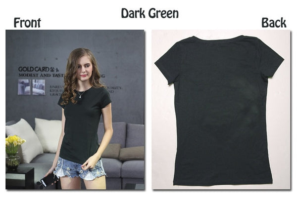 Hohe Qualität 18 Farbe S-3XL Plain T Shirt Frauen Baumwolle Elastische Grundlegende T-shirts Weibliche Casual Tops Kurzarm T-shirt Frauen 002