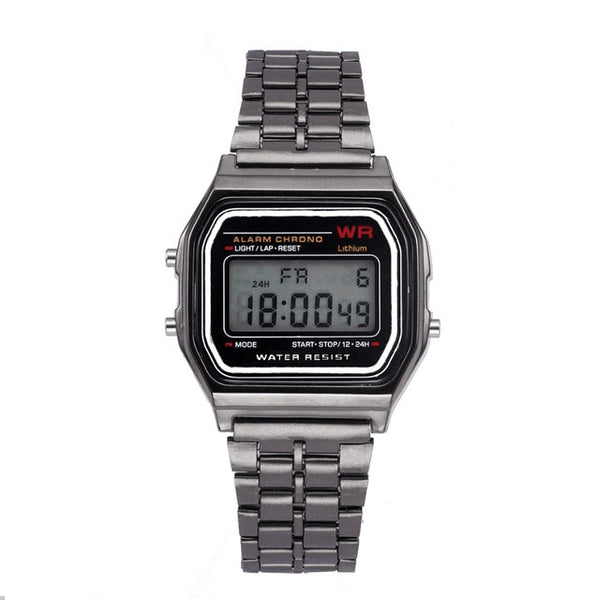 Mode femmes femmes hommes montre à Quartz LED étanche montres d'affaires numériques or Sport montre-bracelet Thanksgiving cadeau de noël