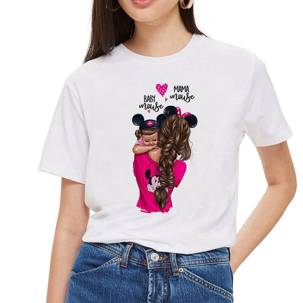 SexeMara Super Mom T shirt Women Mother's Love Print White T-shirt Harajuku Mama TShirt Vogue Tops tee shirt Femme Vogue Summer