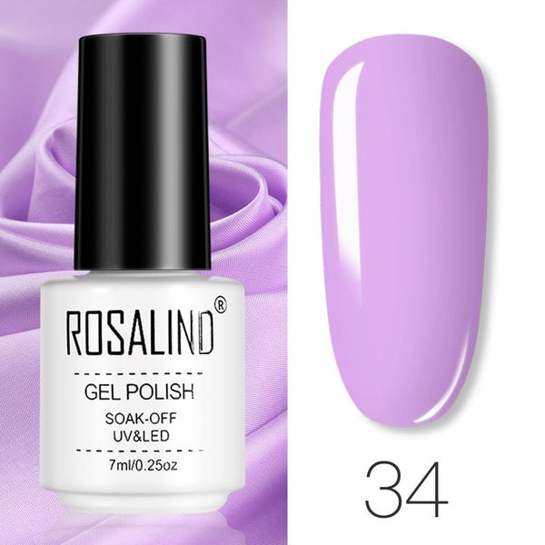 ROSALIND Gel Polish Set All For Manicure Semi Permanent Vernis top coat UV LED Gel Varnish Soak Off Nail Art Gel Nail Polish