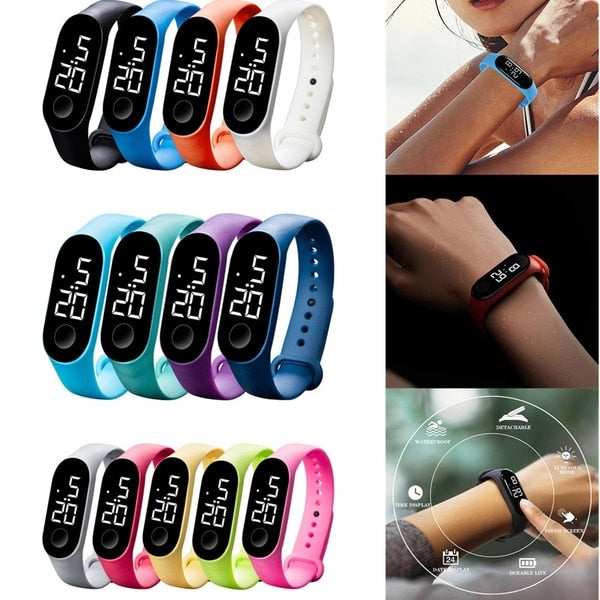Mode Frauen Männer Sport Uhr Wasserdichte LED Leucht Elektronische Sensor Uhren Casual Armband Armbanduhr Thanksgiving Geschenk