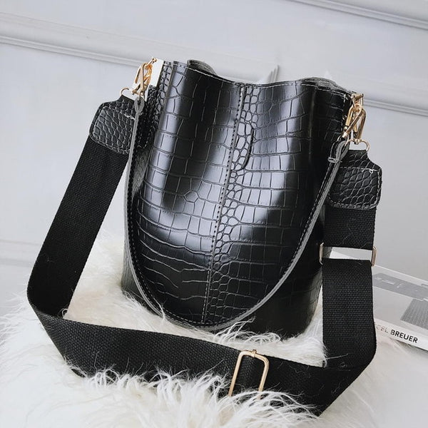 Ansloth Krokodil Crossbody-tasche Für Frauen Schulter Tasche Marke Designer Frauen Taschen Luxus PU Leder Tasche Eimer Tasche Handtasche HPS405